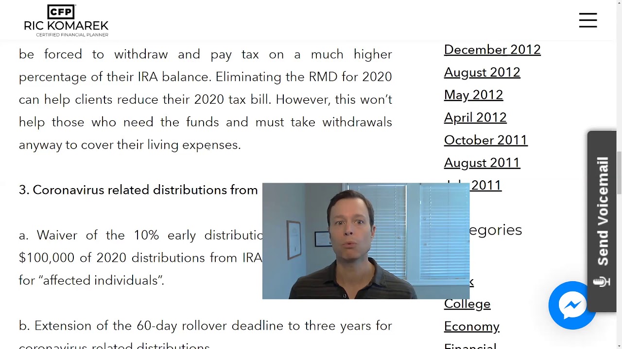 CARES Act Tax and Retirement Plan Updates