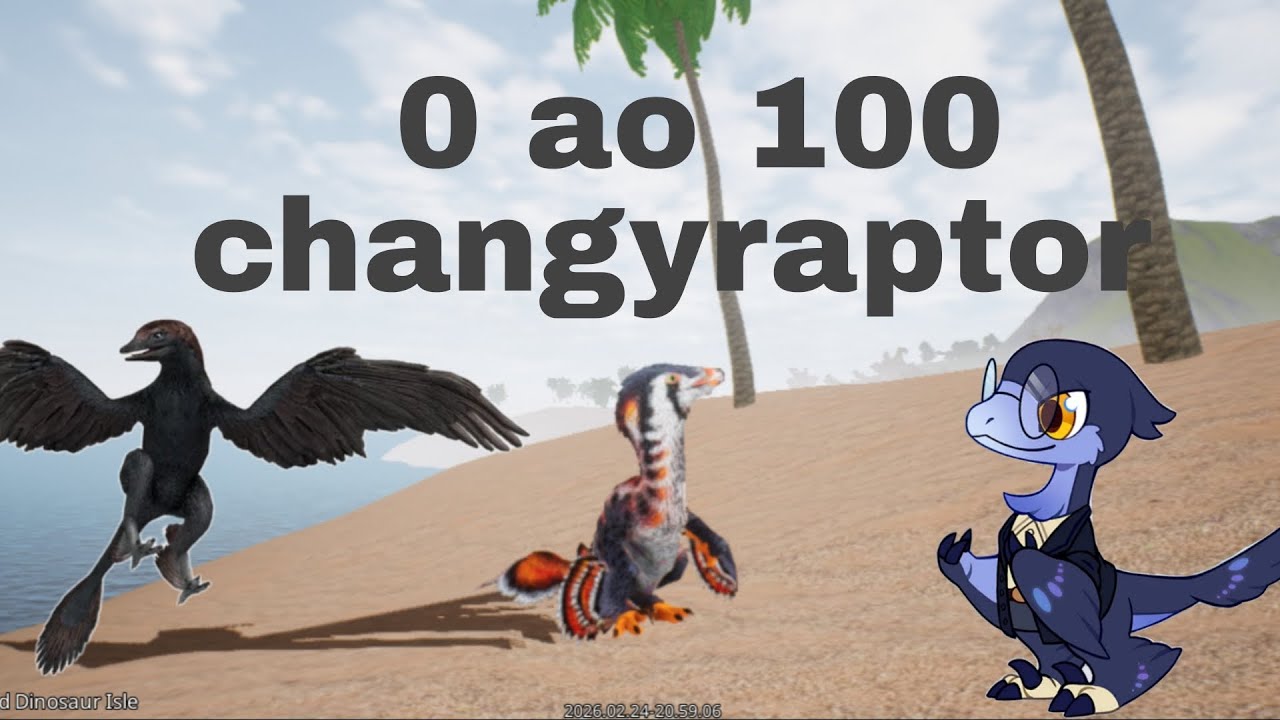 Indo do filhote até adulto com o changyraptor(THE CURSED ISLE)