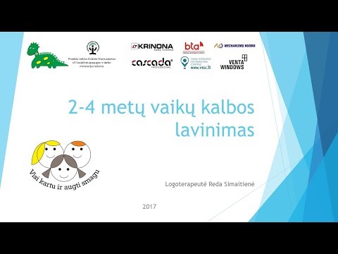 Video: Kaip Lavinti Kalbą Vaikui 4 Metų Amžiaus