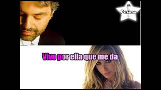 Andrea Bocelli feat Marta Sanchez - Vivo por ella (Instrumental Karaoke)