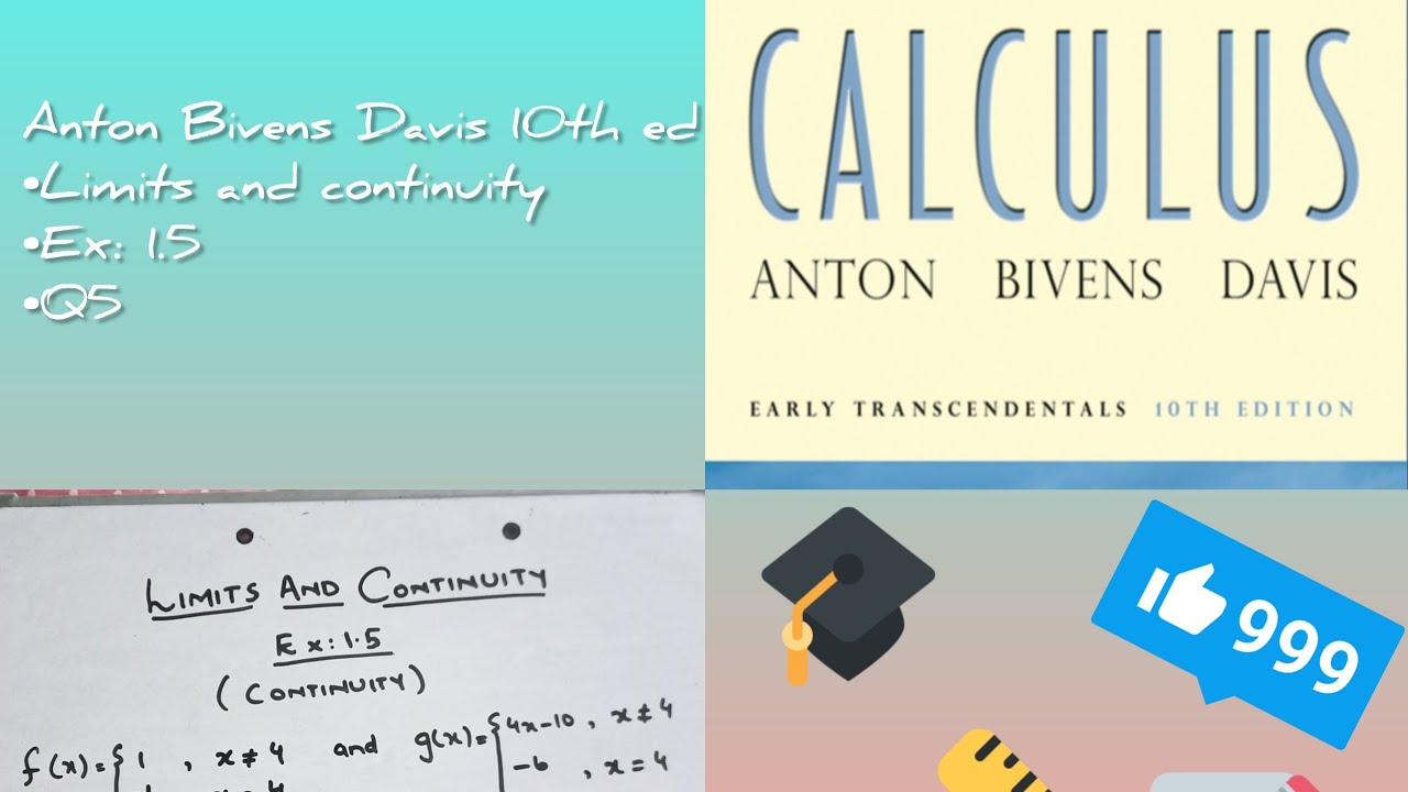 limits and continuity|Ex:1.5 (Q5) | Anton Bivens Davis (10th ed