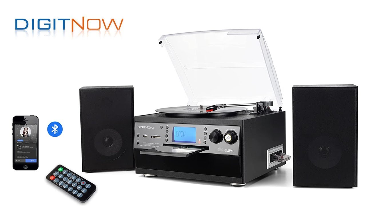 DIGITNOW! Bluetooth Viny To Mp3 Recorder, Record Player, Turntable