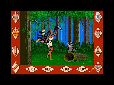 Sega Pico Game: Pocahontas Riverbend Adventures (1995 Disney)