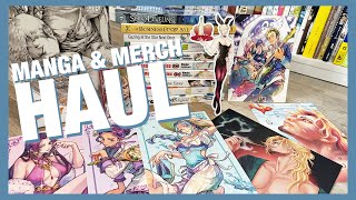 Manga and Merch Haul | manga manhwa shoujo bl shounen fanart prints doujinshi pin mail standees