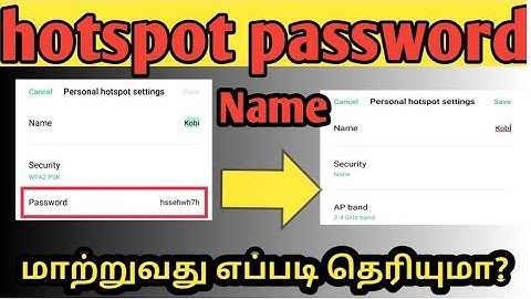 How to change mobile hotspot password and Name in Tamil | #JaffnaTechTamil