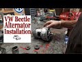 VW Beetle Air Cooled Alternator Install and Adjustment! DIY! Easy!