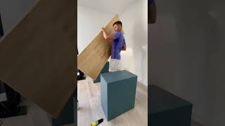 Minimalist Home Office Build | DIY IKEA Desk Setup #shorts