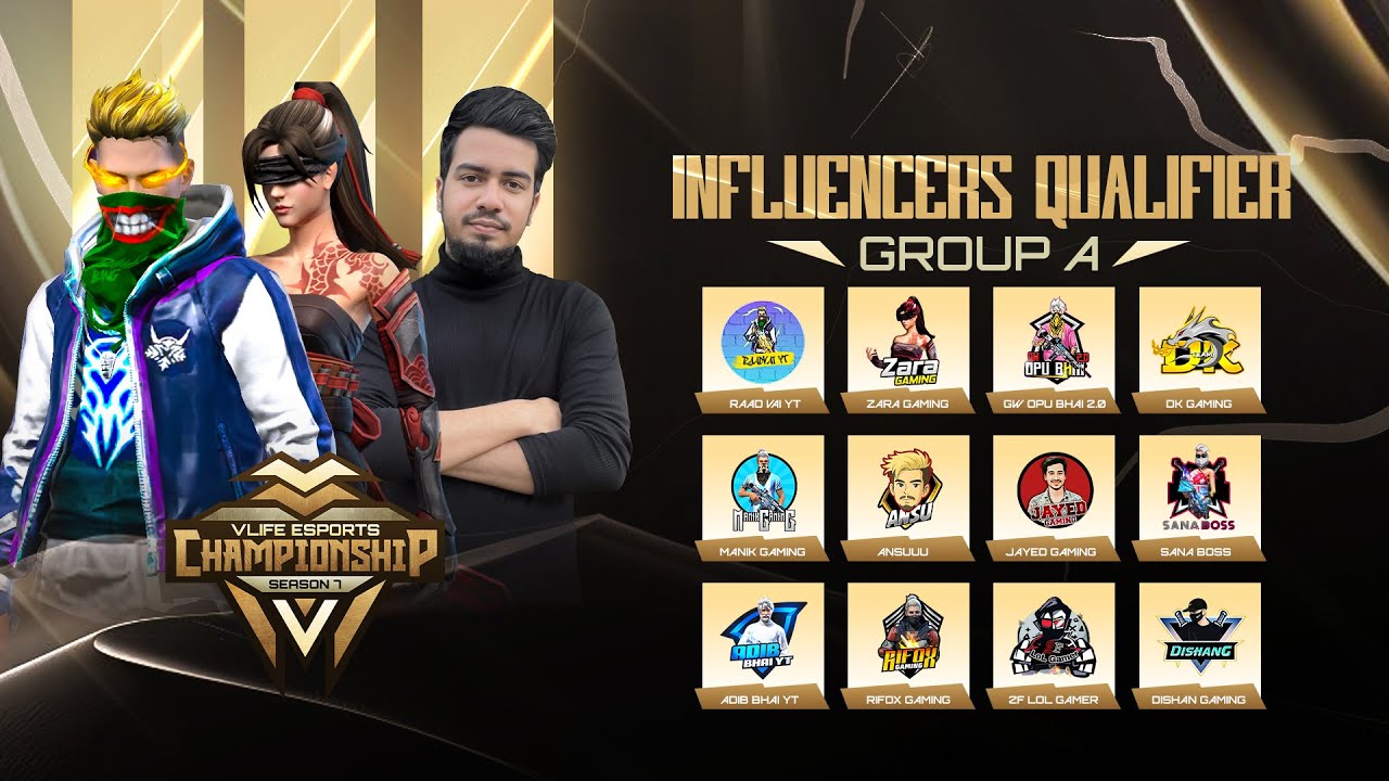 [🔴LIVE] VLIFE ESPORTS CHAMPIONSHIP SEASON-07 | INFLUENCERS QUALIFIERS G ...