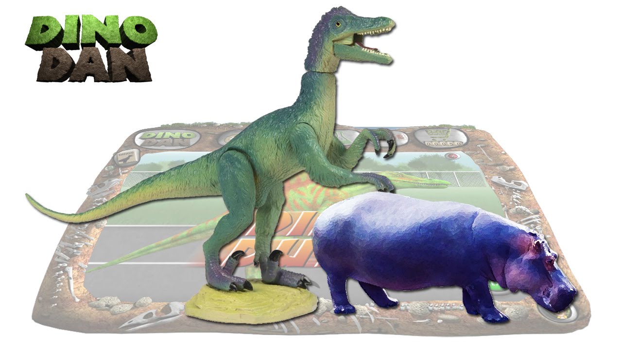 DINO DAN : DINO DUELS #50 - Velociraptor VS Hippo - YouTube.