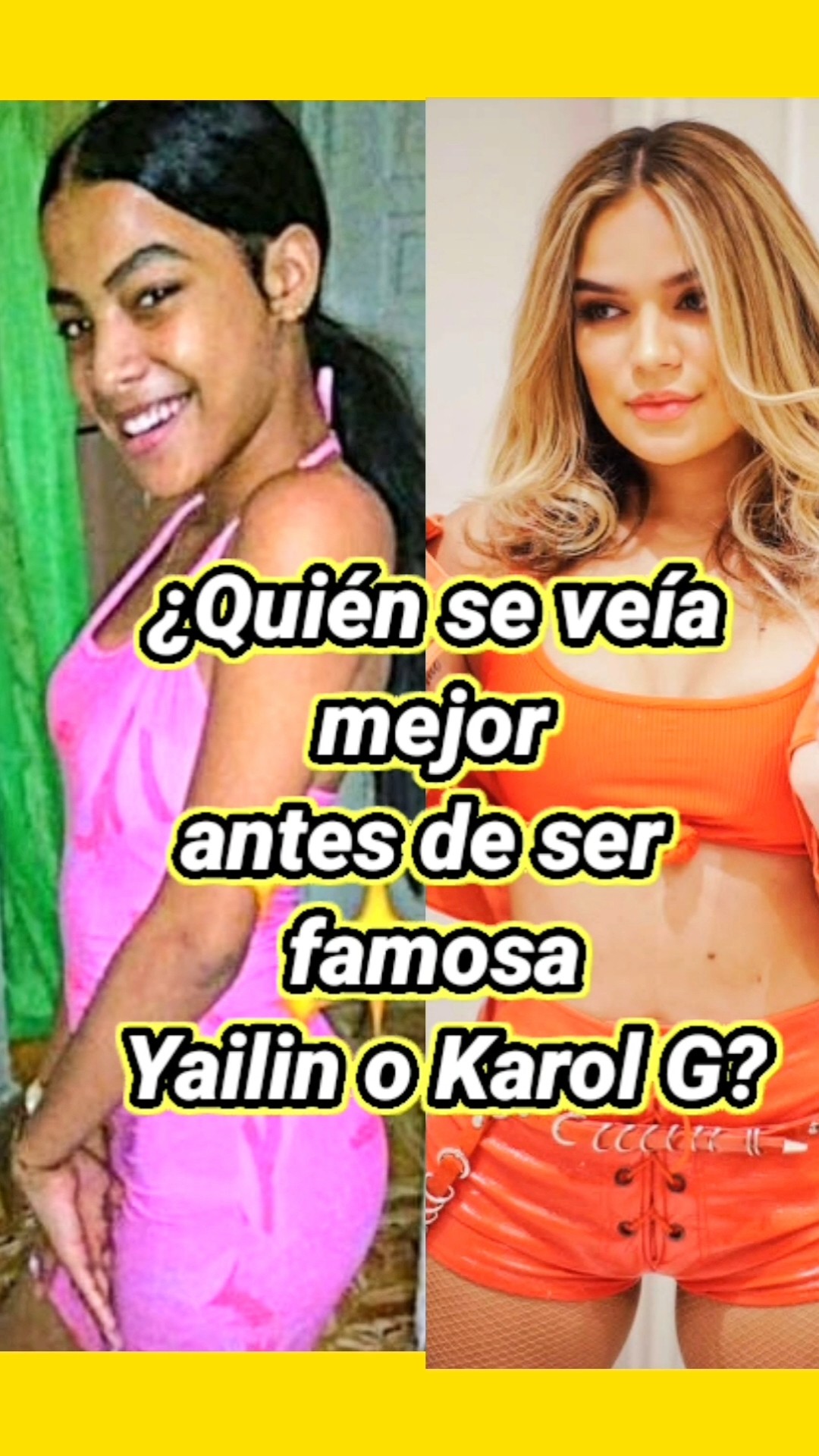 Antes de ser famosa Yailin o Karol G. #karolg #Yailin