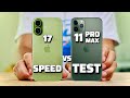 iPhone 17 VS iPhone 11 Pro Max Speed Test #video #iphone #viral #tech #speedtest