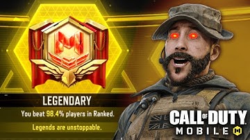 My First Time hitting LEGENDARY Rank TOP 0.1 % COD MOBILE!! (RANKED BATTLE ROYALE)