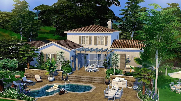 Provencal Family Home  The Sims 4  No CC | Speed B...