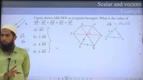 Figure shows ABCDEF as a regular hexagon. What is the value of      (𝐴𝐵)+ (𝐴𝐶)+(𝐴𝐷)+(𝐴𝐸) +(𝐴𝐹)
