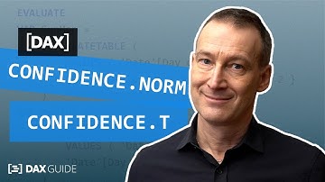 CONFIDENCE.NORM, CONFIDENCE.T - DAX Guide