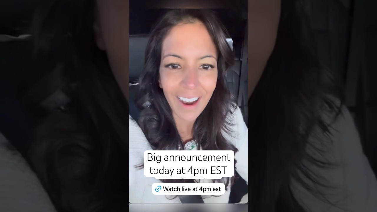 Big announcement happening today at 4pm EST. Watch the livestream linked in the description.