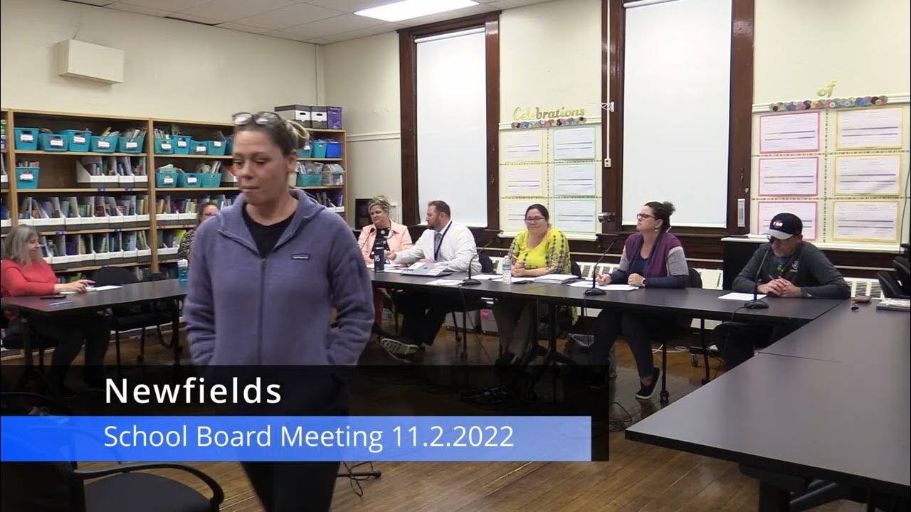 Newfields School Board Meeting 11.2.2022 YouTube
