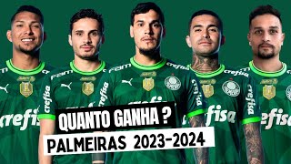 Salário dos jogadores do Palmeiras 2023-2024 (ATUALIZADO) Dudu,Gustavo Gómez,Veiga,Rony.