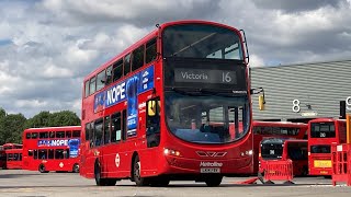 FRV. Metroline Route 16. Victoria - Cricklewood Bus Garage. Wright Gemini 3 B5LH VHW2019 (LK14 FBV)