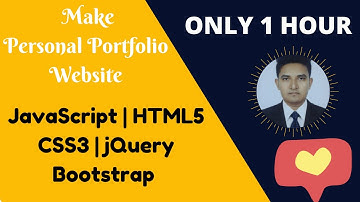 Complete Portfolio Website Using JavaScript HTML5 CSS3 jQuery Bootstrap | Part- 3