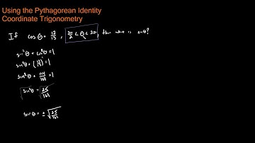 Using the Pythagorean Identity with Coordinate Trig