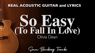 So Easy (To Fall In Love) - Olivia Dean (Acoustic Karaoke Original Key) Resimi