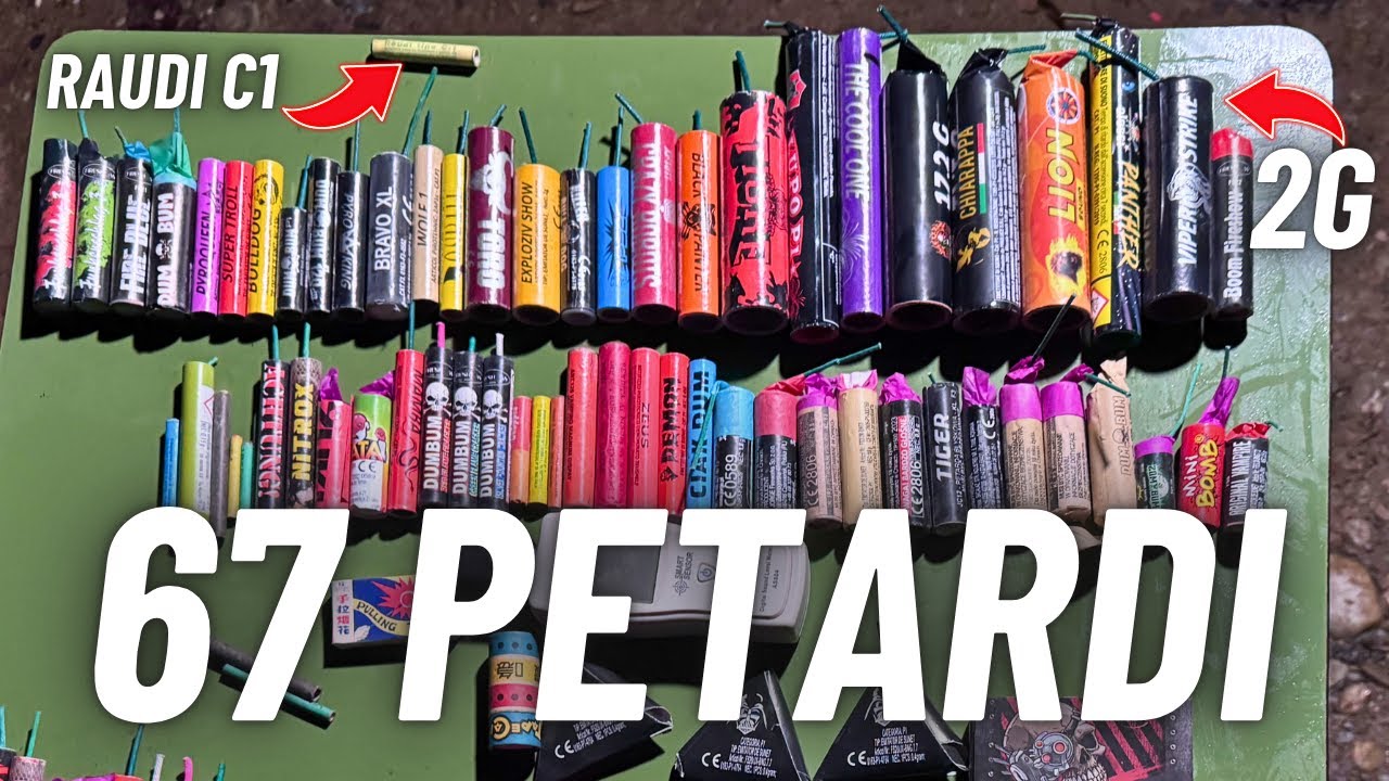 SUPER CONFRONTO tra 67 PETARDI al FONOMETRO: qual è il PIÙ POTENTE d'Italia ?