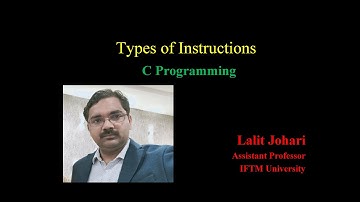 C instructions and Types of C Instruction