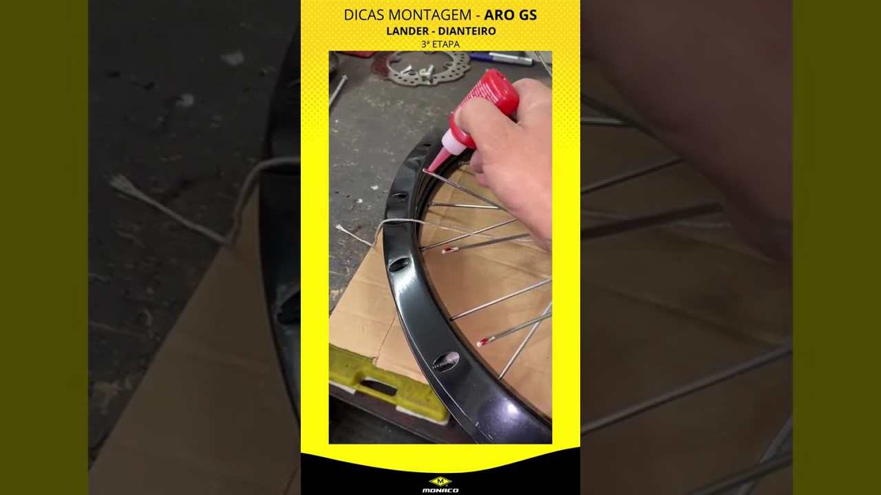 Montagem e alinhamento dos raios no aro Dianteiro da Monaco Gs Lander 250 e Ténéré 250