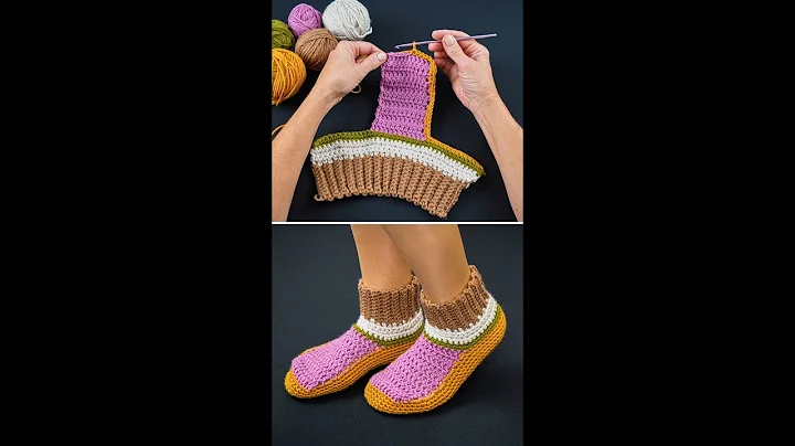 Easy crochet scrap yarn slippers/socks! Beginner friendly tutorial! Miarti🧶