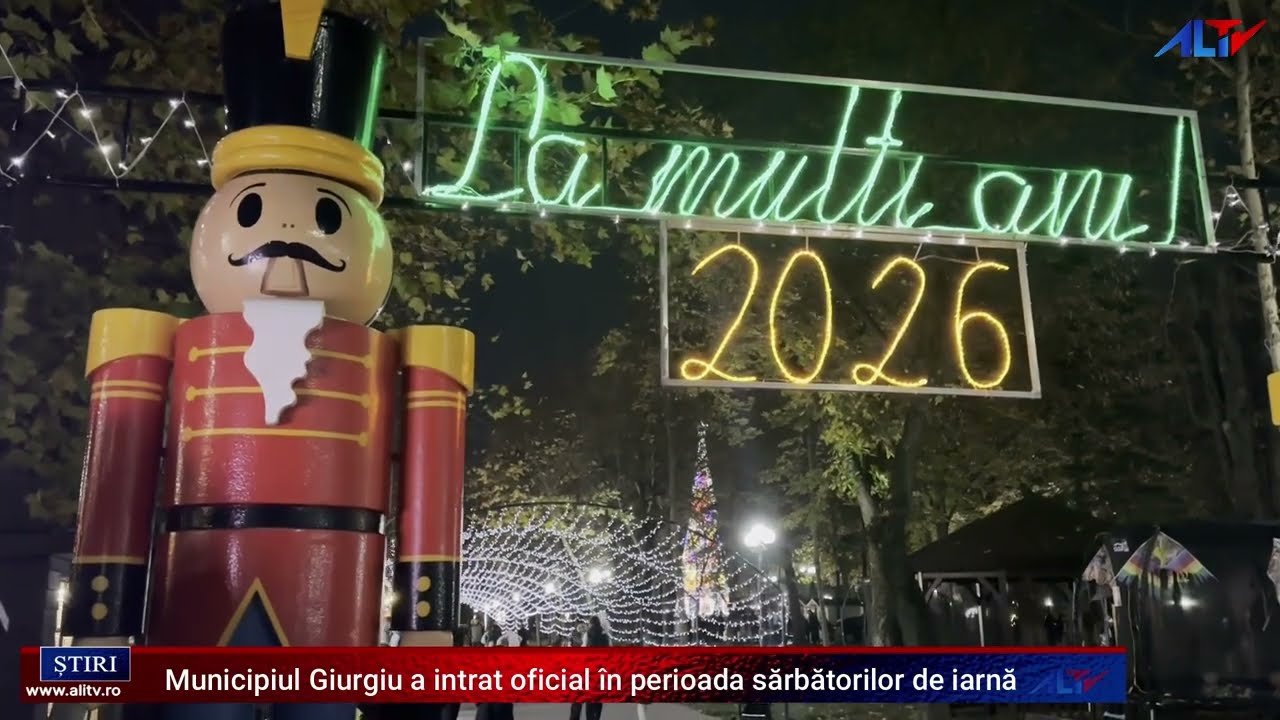 Municipiul Giurgiu a intrat oficial în perioada sărbătorilor de iarnă