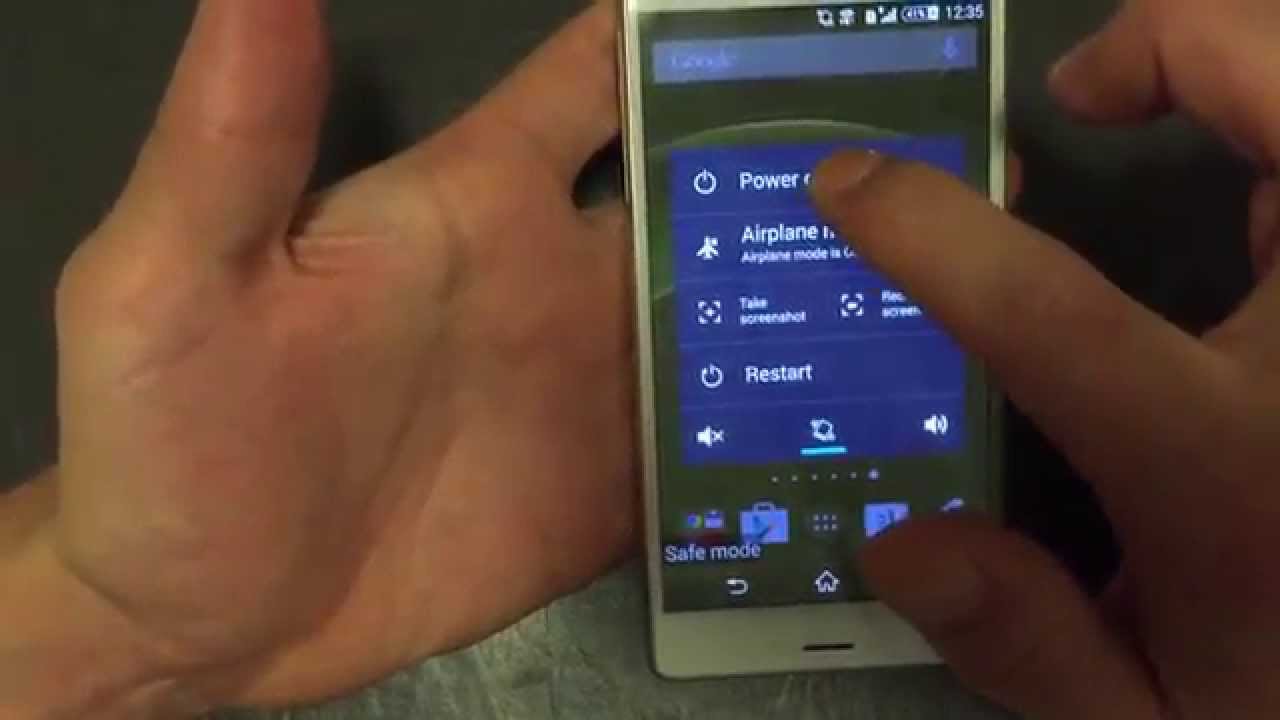 Xperia Z3 How To Safe Mode Youtube
