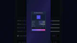 Information CSS Box Shadow Generator in JavaScript & Tailwind CSS | #Shorts Update