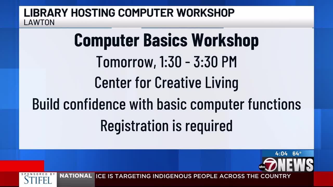 Lawton Public Library offers computer basics workshop - YouTube
