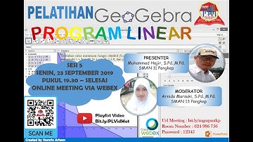 Nilai Optimum Program Linear (Sesi 5-B Pelatihan Geogebra MGMP Matematika Pangkep)