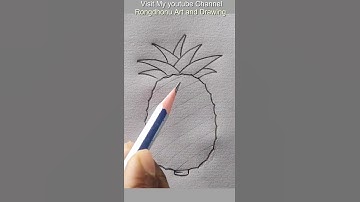 How to draw 🍍Pineapple Fruits Easily🍍 #shortsvideo