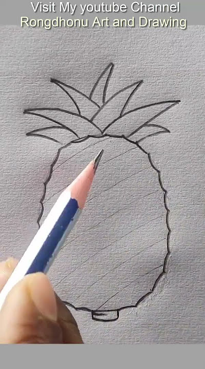 How to draw 🍍Pineapple Fruits Easily🍍 #shortsvideo