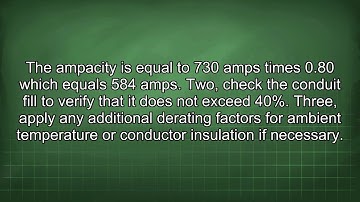 Derating 535MCM Loco Cable in Conduit Calculations Explained