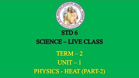 SCIENCE STD 6 PHYSICS | HEAT (PART-2 ) | UNIT - 1 | TERM - 2 | 13/10/21