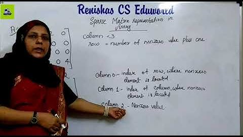 Sparse Matrix Representation Using Array (Malayalam) /CST 201 Data Structures-Part 9