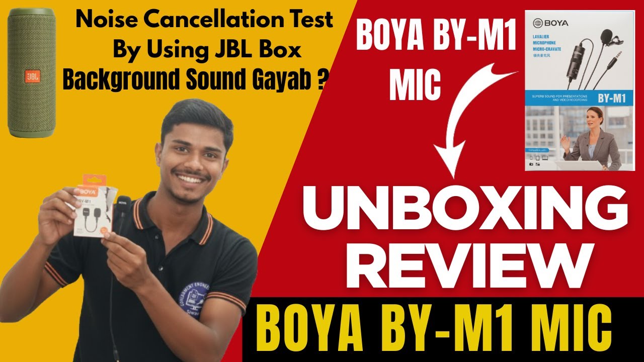 BOYA BY M1 MIC Unboxing & Review | Noise Cancellation Test | Best Budget Mic ?  | 