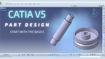 Designing  Pully and Axis - CATIA English Tutorial For Beginners Assembly Design Project