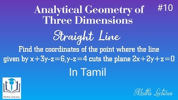 Find the coordinates of the point where the line given by x+3y-z=6, y-z=4 cuts the plane 2x+2y+z=0