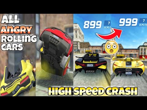 All angry rolling cars😱||High speed crash💥||Extreme car driving simulator||