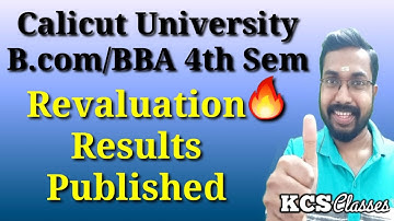Calicut University Bcom/BBA 4th Semester|Revaluation Results Published