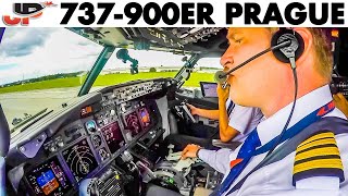 Piloting BOEING 737-900ER out of Prague | Cockpit Views