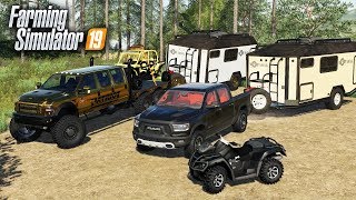 FS19- CAMPING WITH THE NEW ADAK OFF-ROAD CAMPER, POLARIS RAZOR & ATV