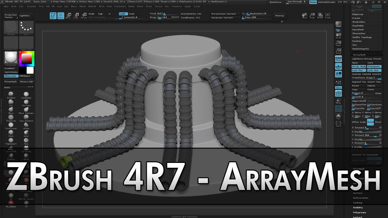 does zbrush 4r7 have mesh extraction