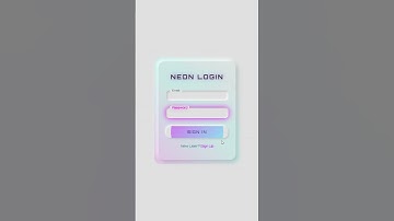 Neomorphism Login Form with Glowing Effects | HTML & CSS Magic |#loginform #shorts #coding #css#code