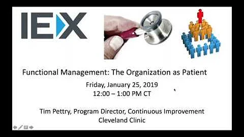IEX webinar - Functional Management, featuring Tim...